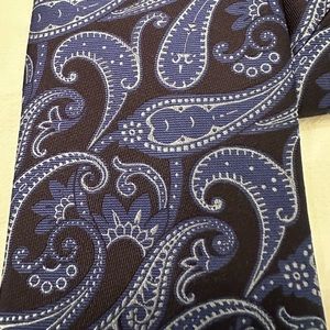 Brooks Brothers Blue Paisley 100% Silk Tie